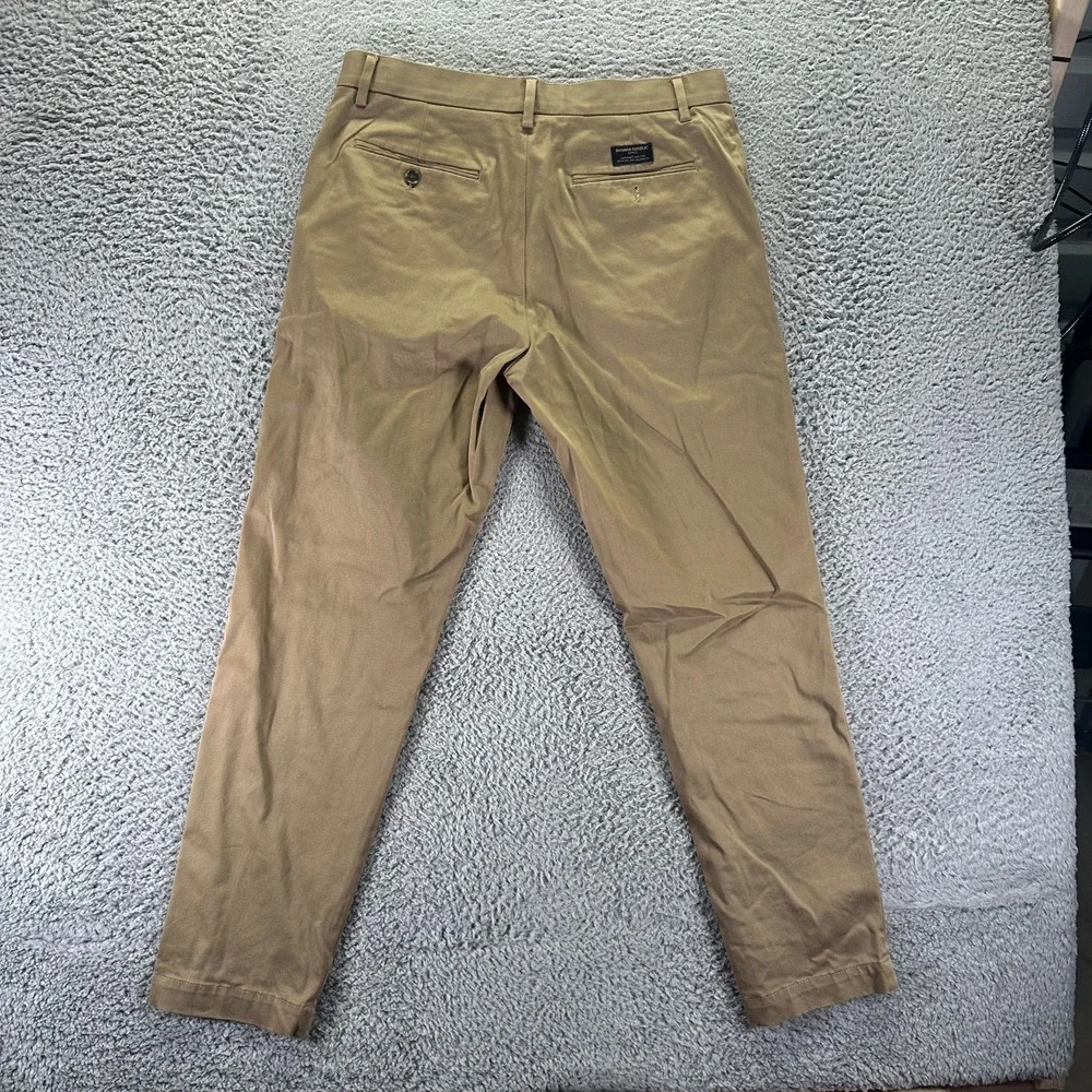 Banana Republic Mason Pant Mens 33x30 Brown Cotton Chino Tapered Athletic Preppy